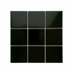MOZZA TILE Square Glossy Black 97x97mm (300x300mm)